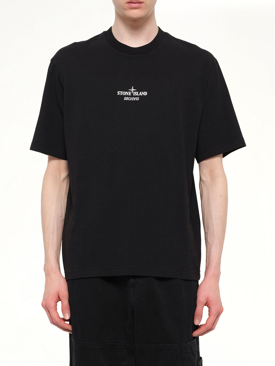 2100033 Cotton Logo T-Shirt in Black