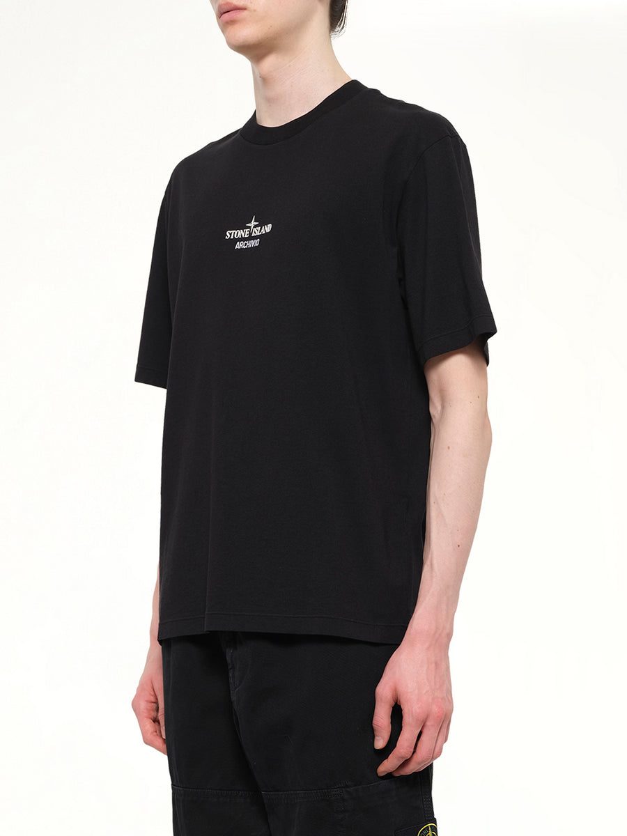 2100033 Cotton Logo T-Shirt in Black