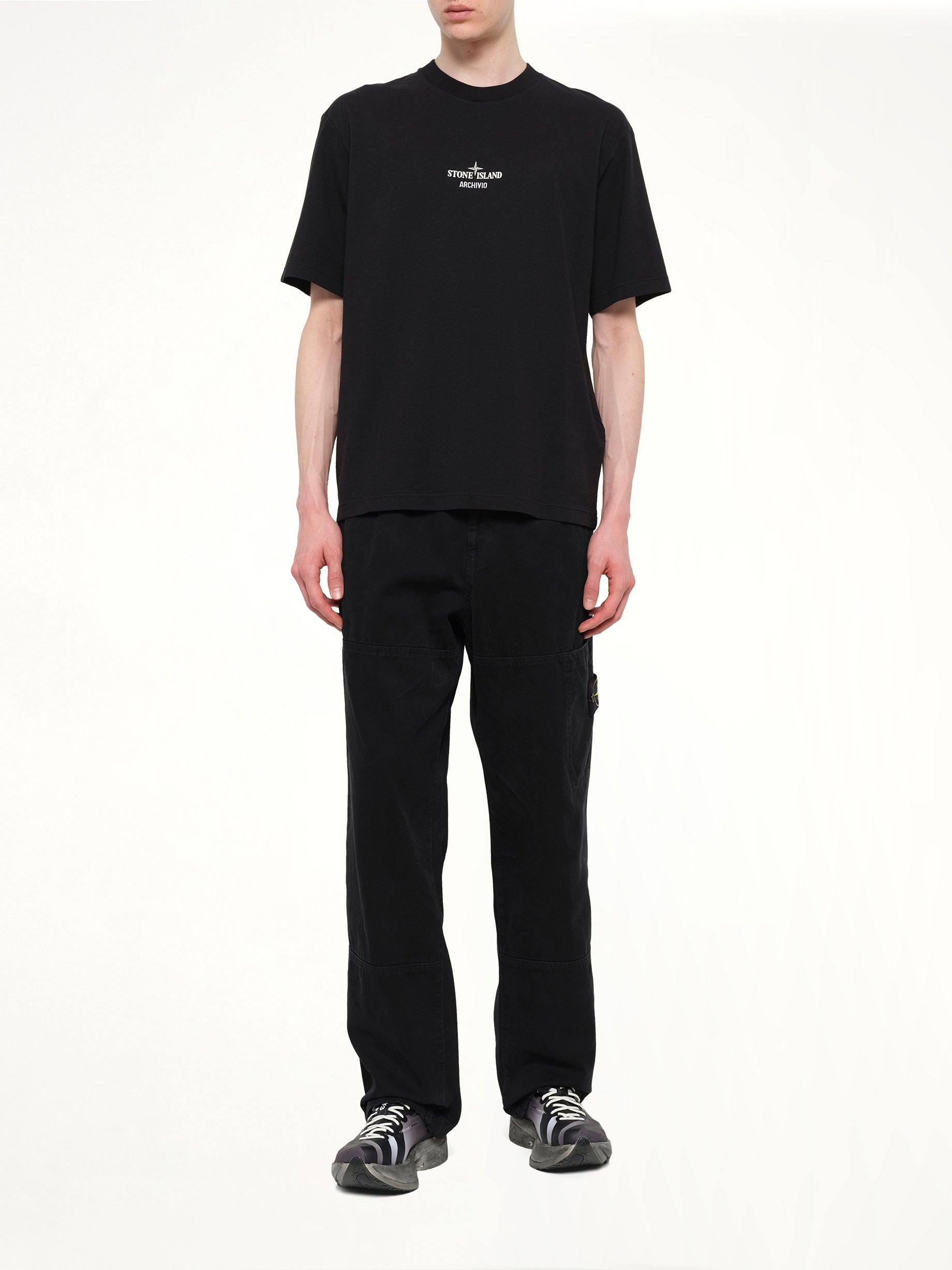 2100033 Cotton Logo T-Shirt in Black