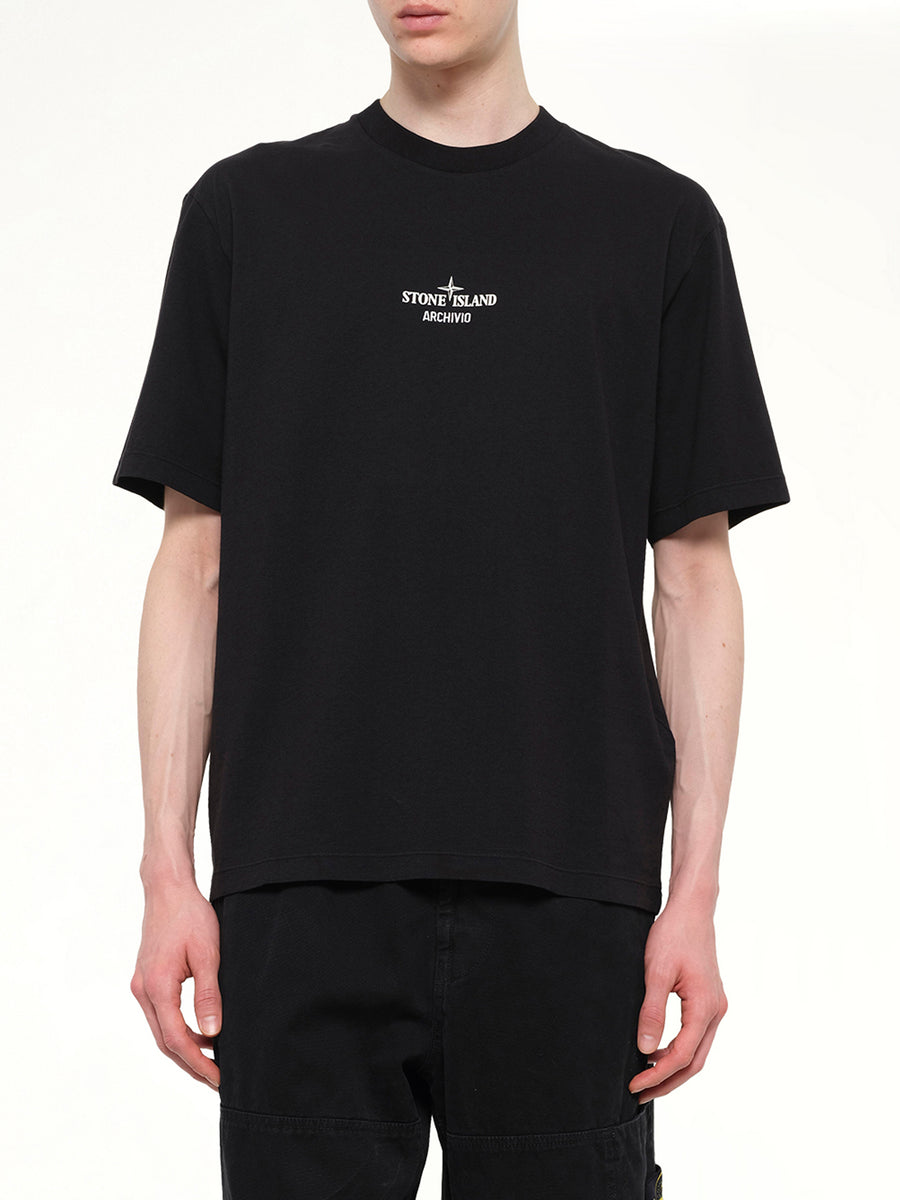 2100033 Cotton Logo T-Shirt in Black