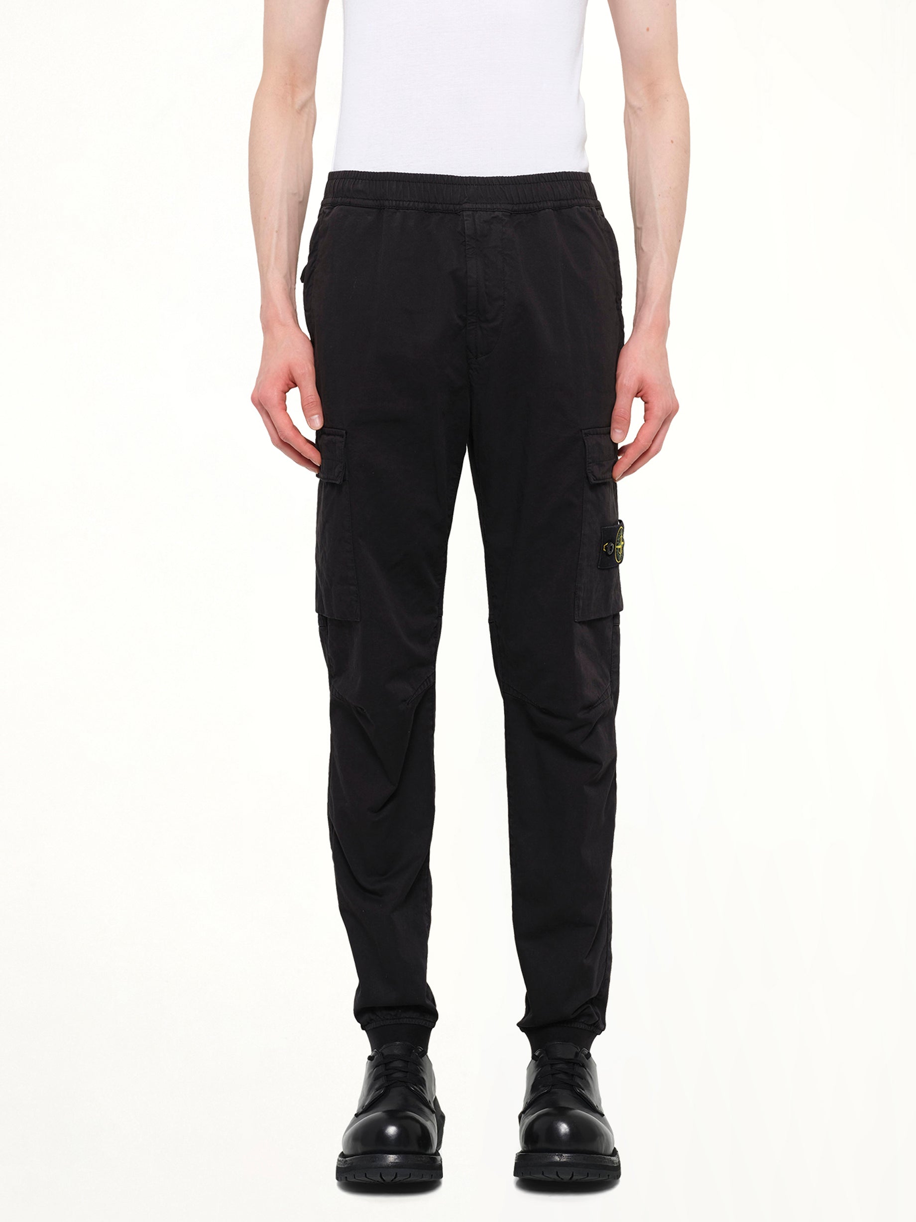 3100033 Cotton Satin Trouser in Black