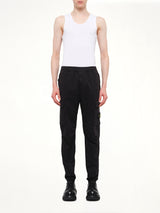 3100033 Cotton Satin Trouser in Black