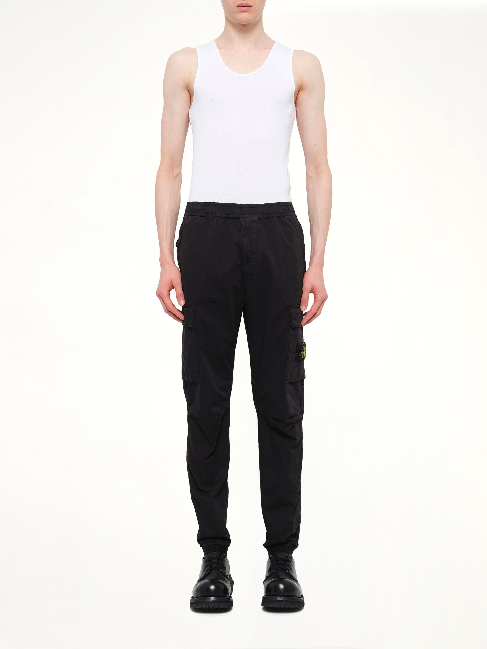 3100033 Cotton Satin Trouser in Black