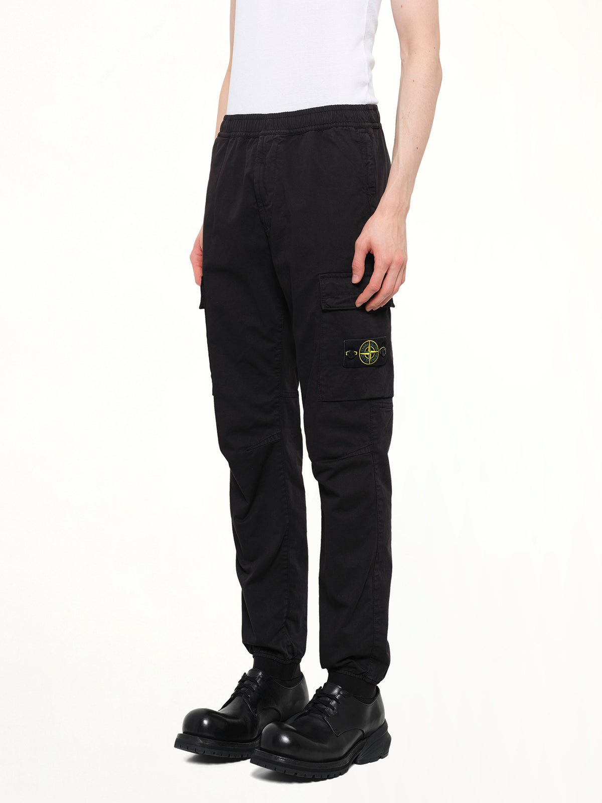 3100033 Cotton Satin Trouser in Black