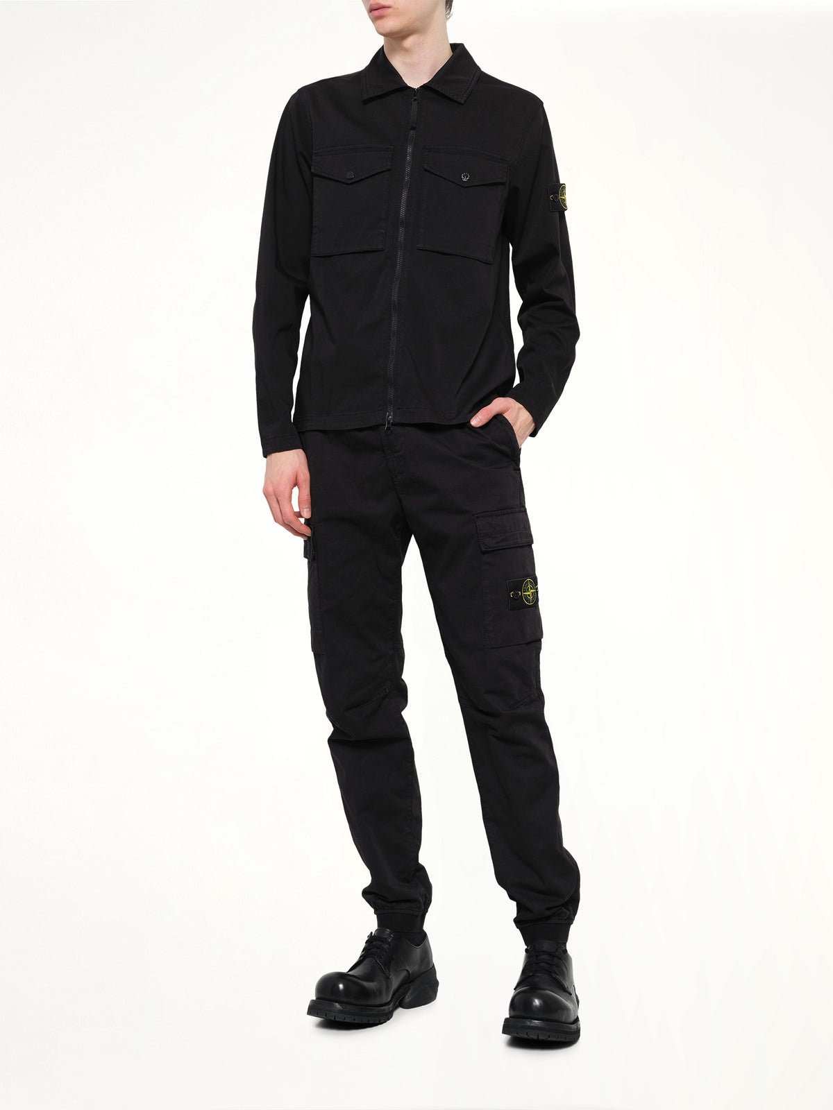 3100033 Cotton Satin Trouser in Black