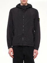 4100001 Crinkle Reps Hooded Jacket in Black