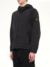 4100001 Crinkle Reps Hooded Jacket in Black