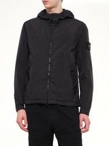 4100001 Crinkle Reps Hooded Jacket in Black