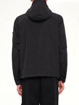 4100001 Crinkle Reps Hooded Jacket in Black