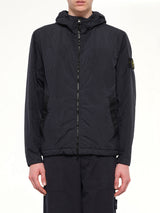 4100001 Crinkle Reps Hooded Jacket in Navy Blue