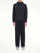 4100001 Crinkle Reps Hooded Jacket in Navy Blue