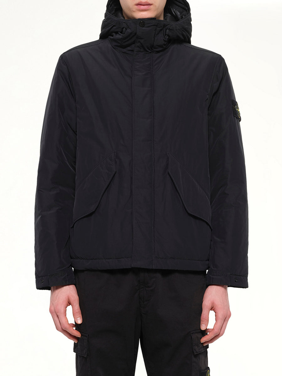 4100010 Nylon Short Parka in Black