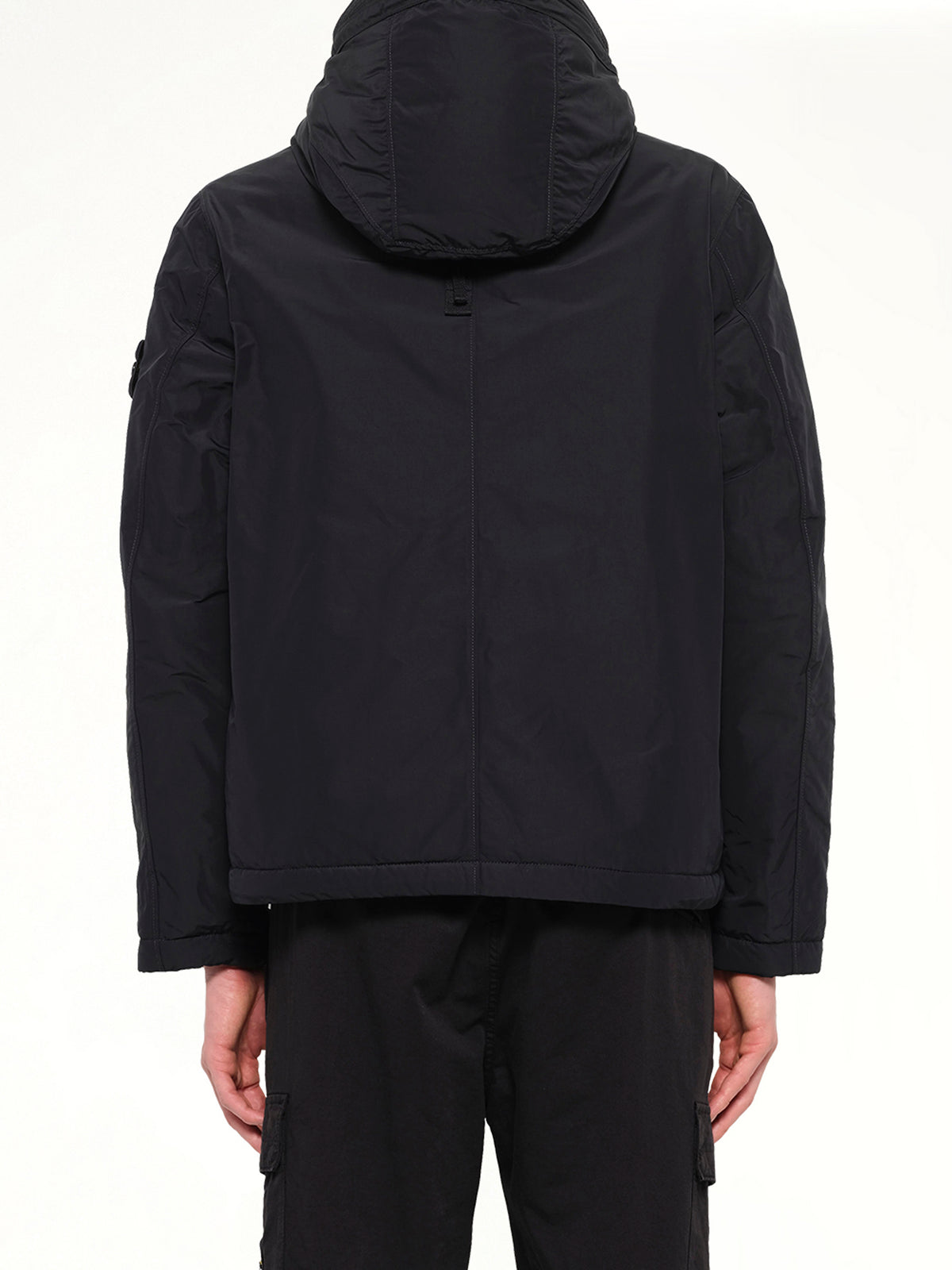 4100010 Nylon Short Parka in Black