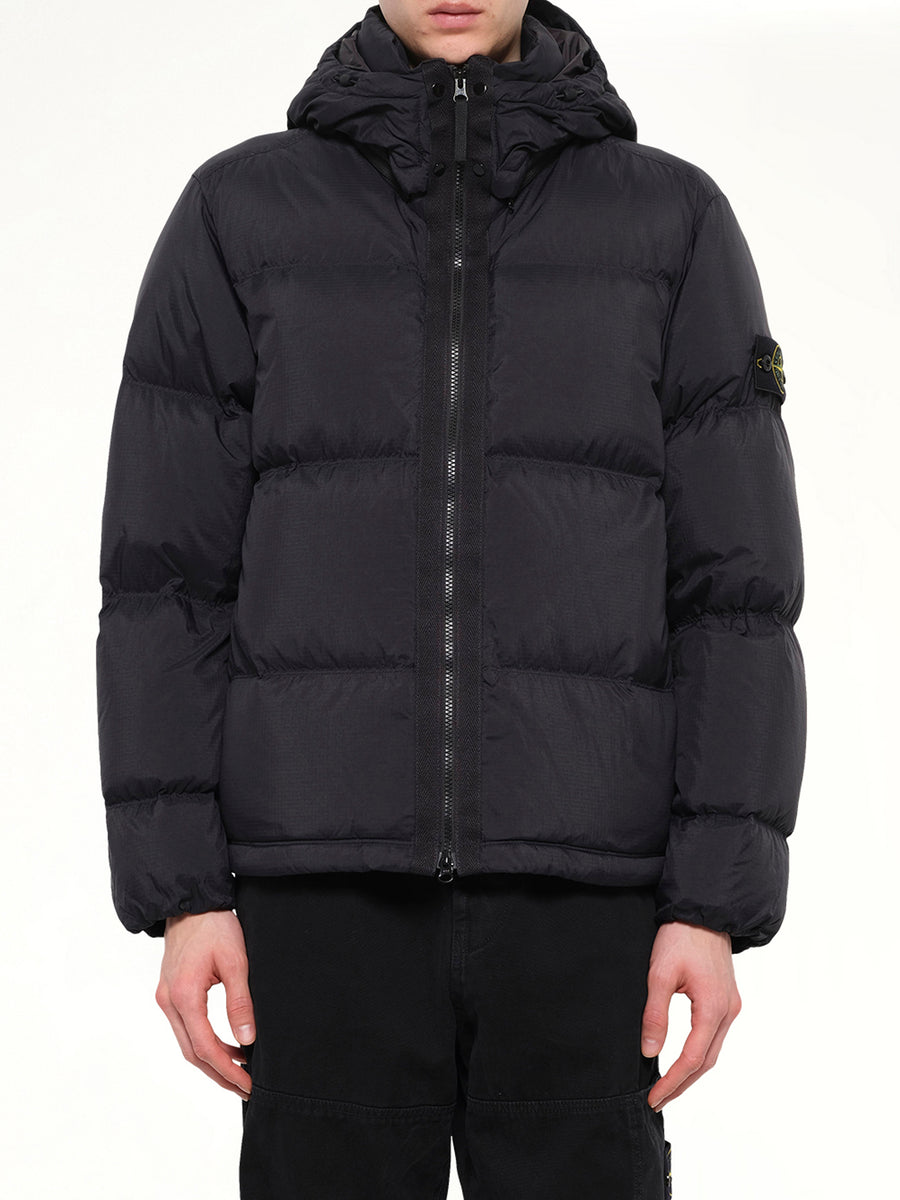 4100013 Matt Ripstop Cordura Puffer Jacket in Black