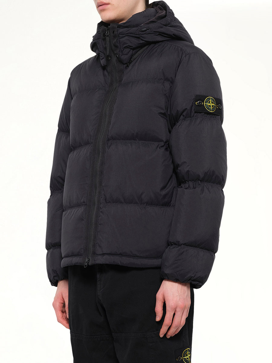 4100013 Matt Ripstop Cordura Puffer Jacket in Black