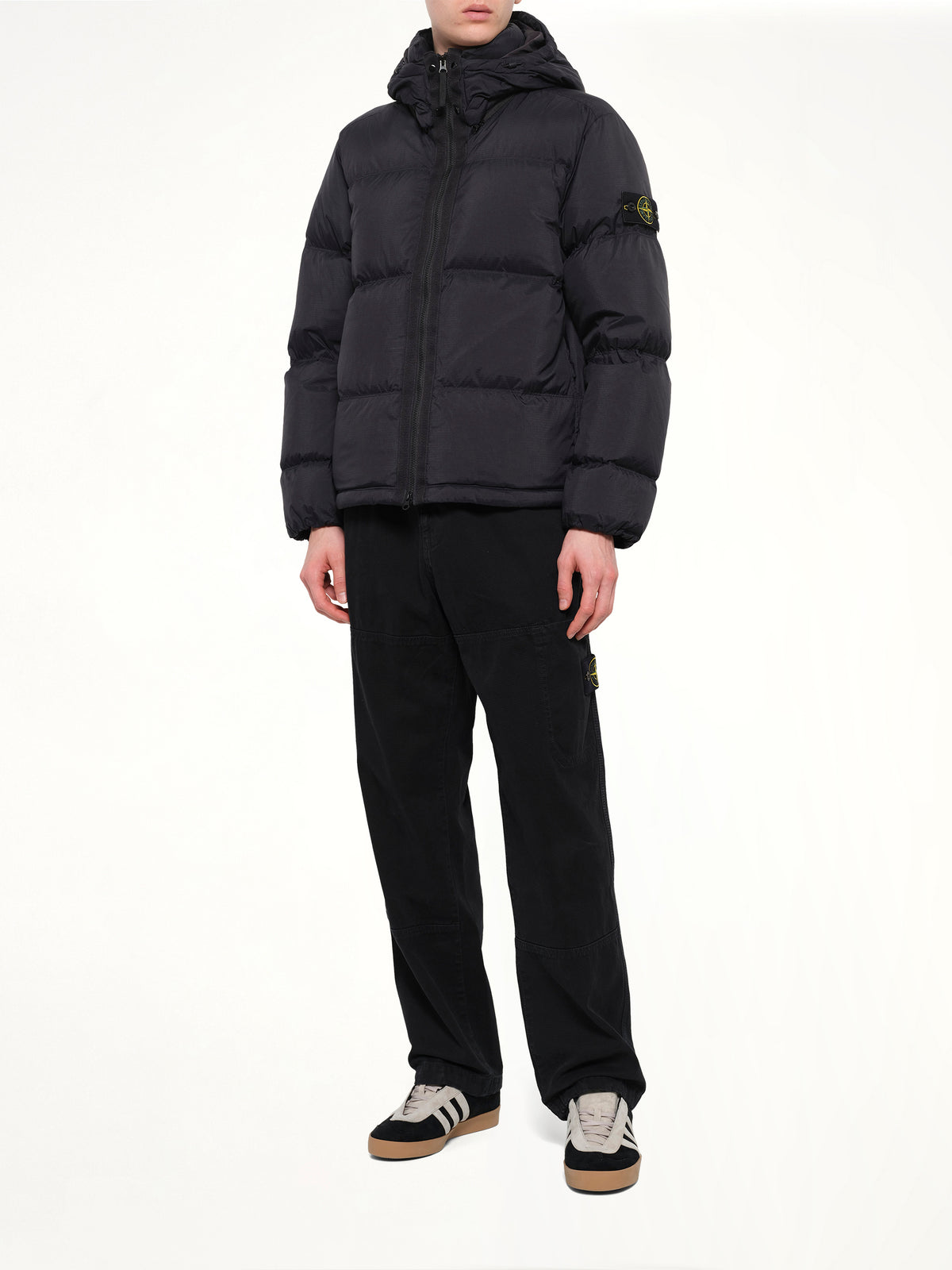 4100013 Matt Ripstop Cordura Puffer Jacket in Black