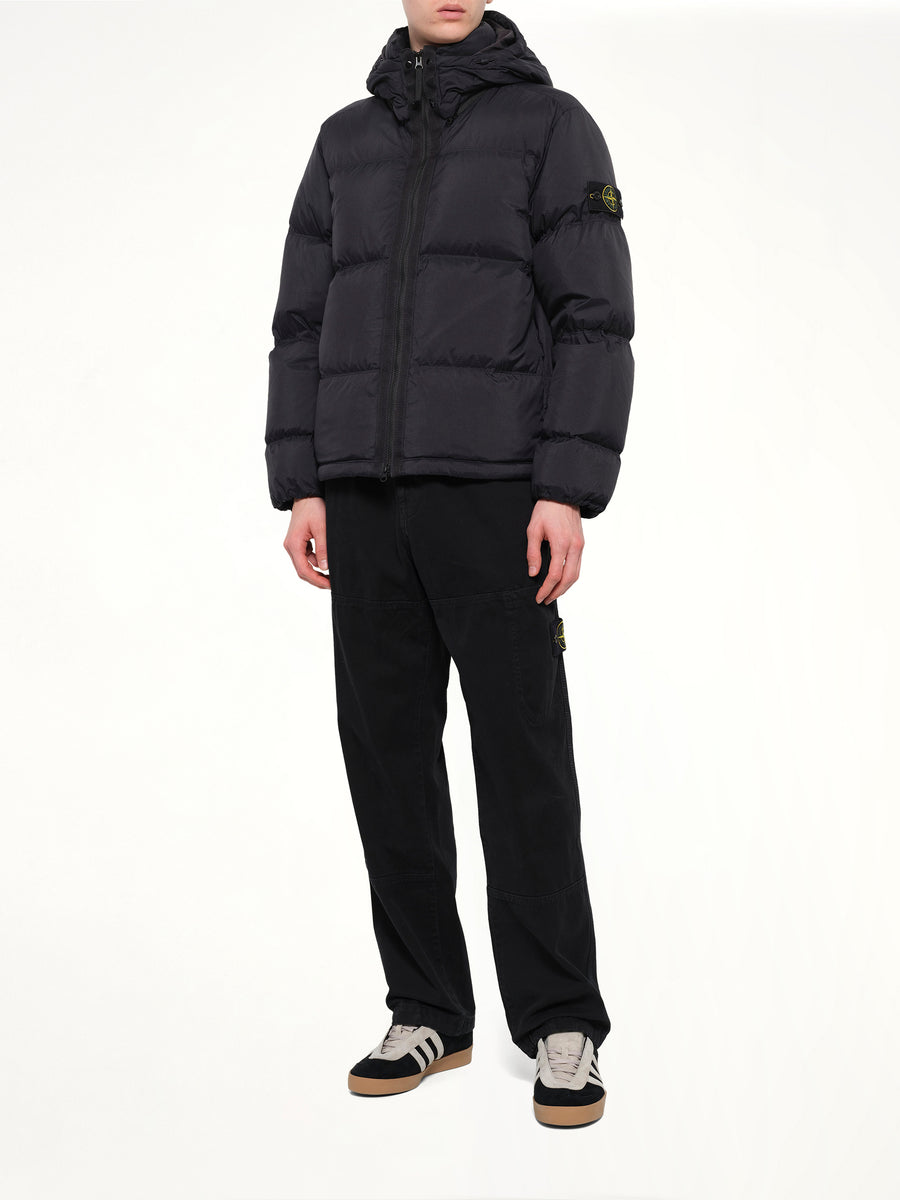 4100013 Matt Ripstop Cordura Puffer Jacket in Black