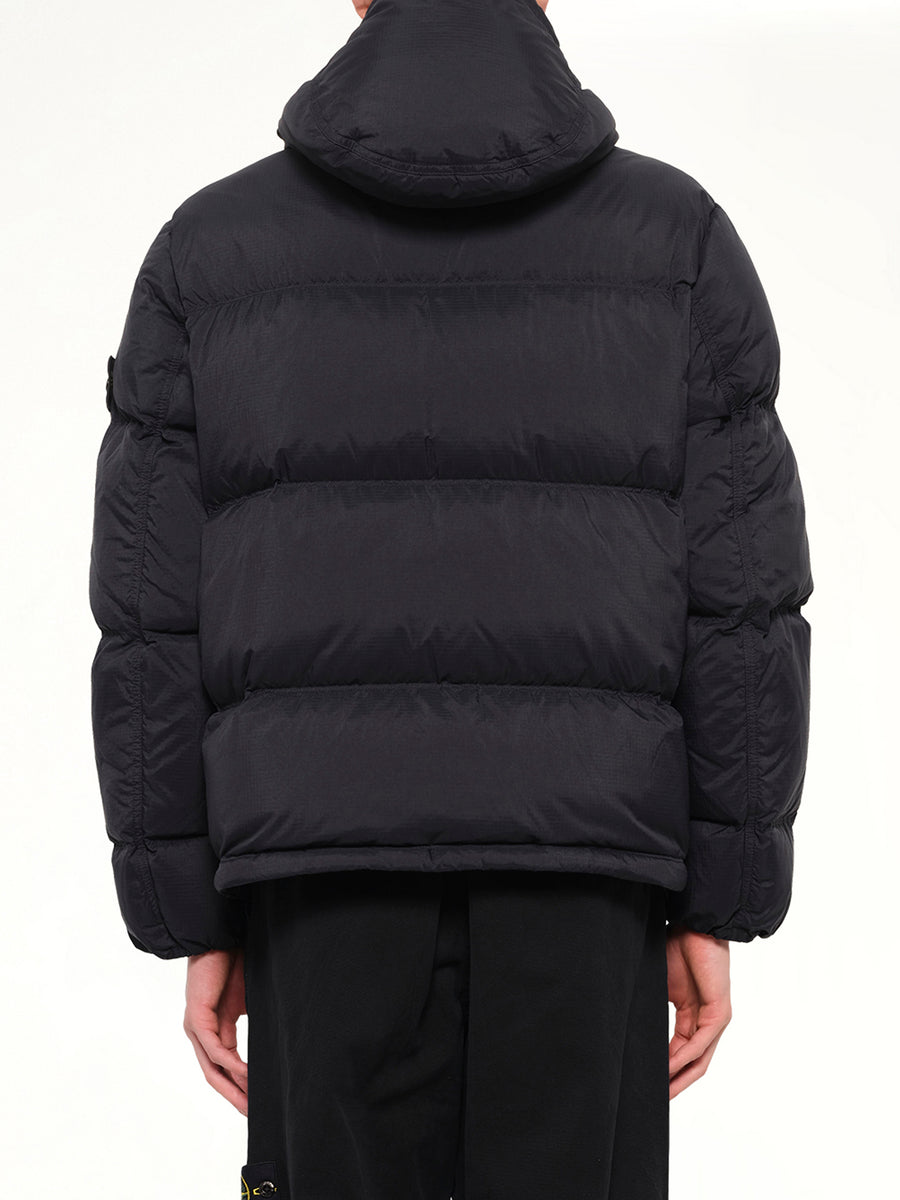 4100013 Matt Ripstop Cordura Puffer Jacket in Black