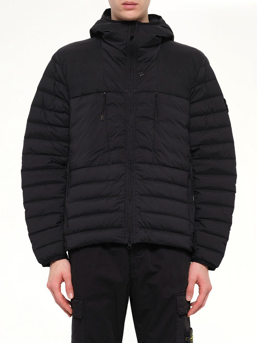4100107 Seamless Tunnel Nylon Down Jacket in Black