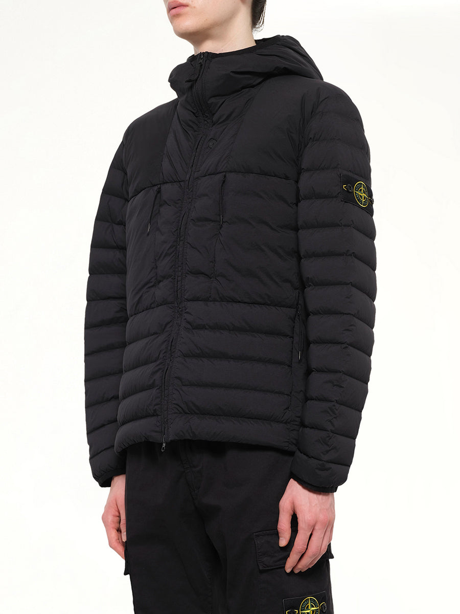 4100107 Seamless Tunnel Nylon Down Jacket in Black