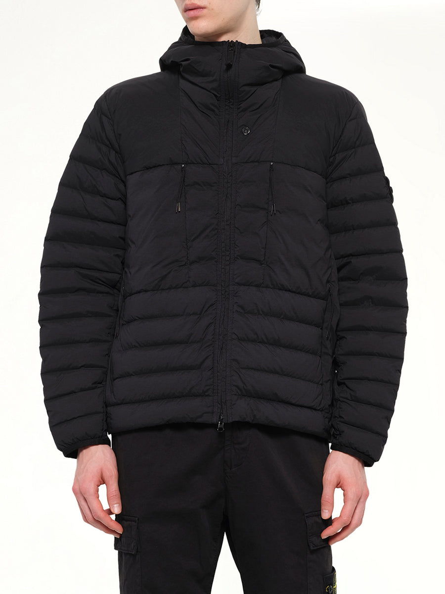 4100107 Seamless Tunnel Nylon Down Jacket in Black