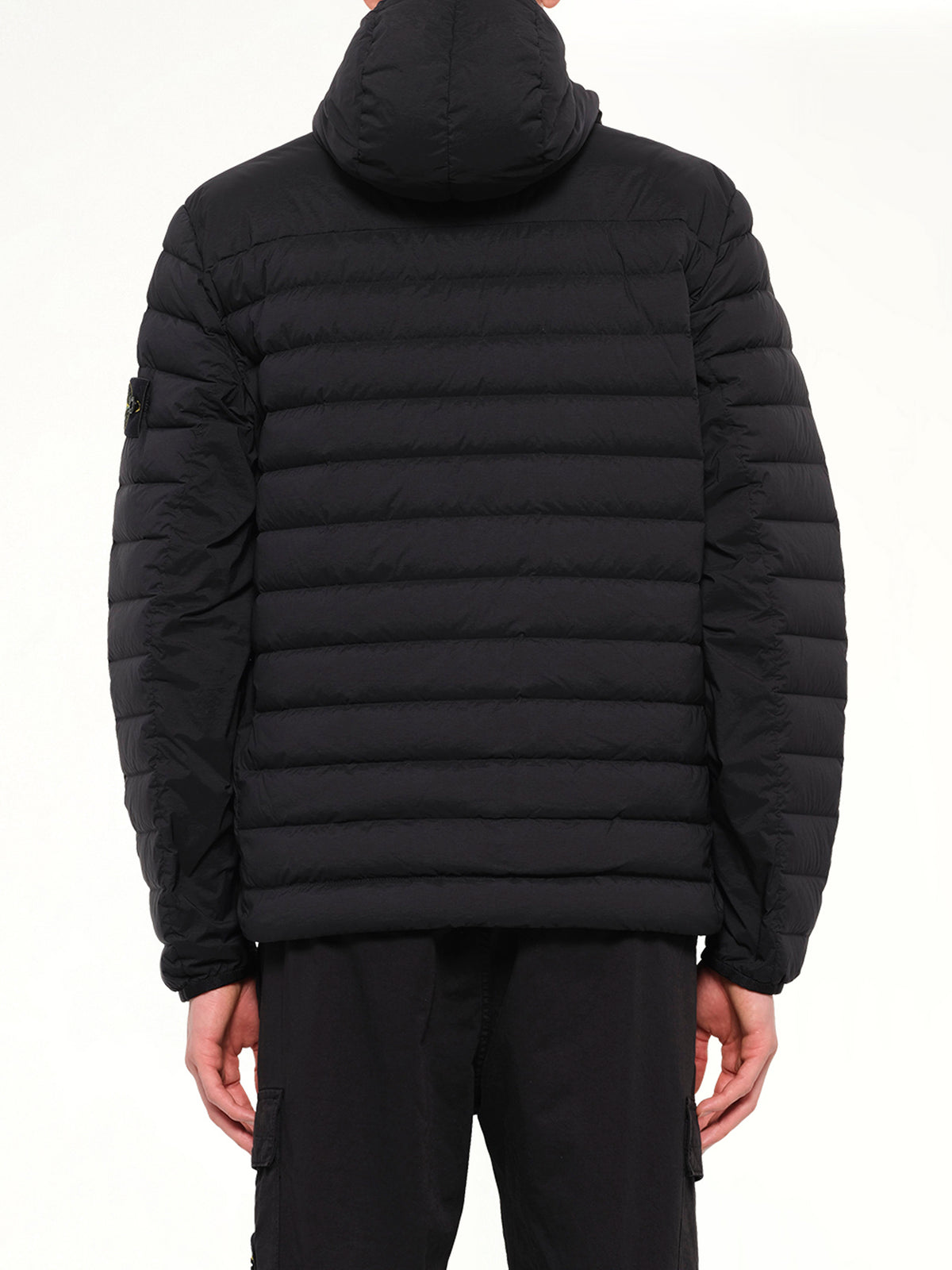 4100107 Seamless Tunnel Nylon Down Jacket in Black