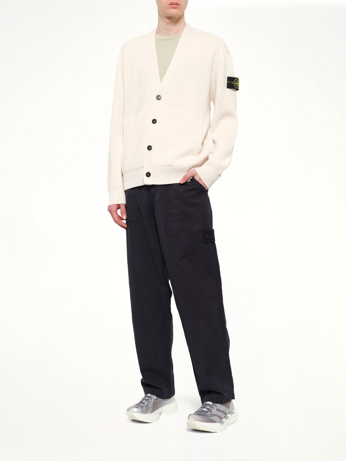5100010 Light RWS Wool Cardigan in Ivory
