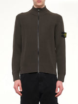 5100017 Full Rib RWS Wool Cardigan in Coal Grey