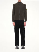 5100017 Full Rib RWS Wool Cardigan in Coal Grey