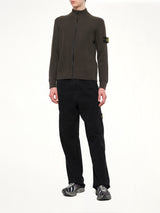 5100017 Full Rib RWS Wool Cardigan in Coal Grey