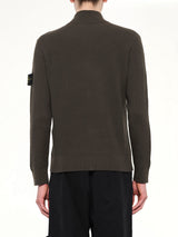 5100017 Full Rib RWS Wool Cardigan in Coal Grey