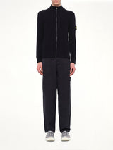 5100017 Full Rib RWS Wool Cardigan in Navy Blue