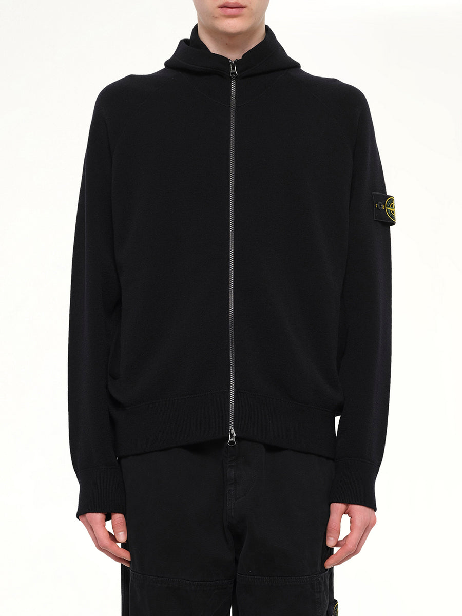 5100062 Wool Hoodie in Black