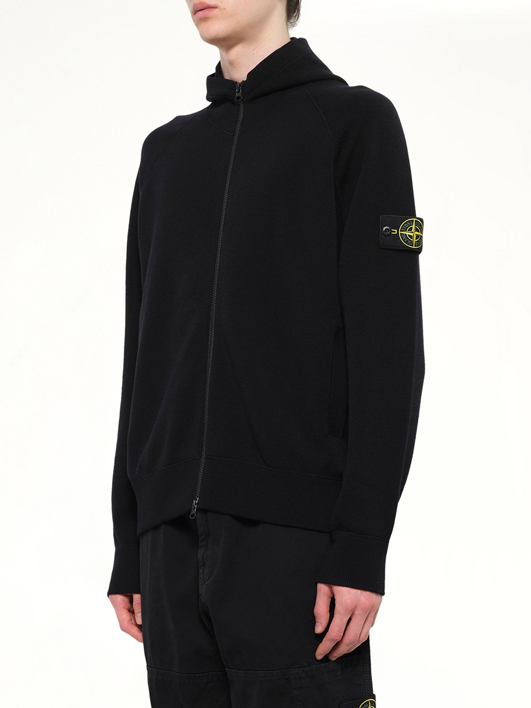 5100062 Wool Hoodie in Black