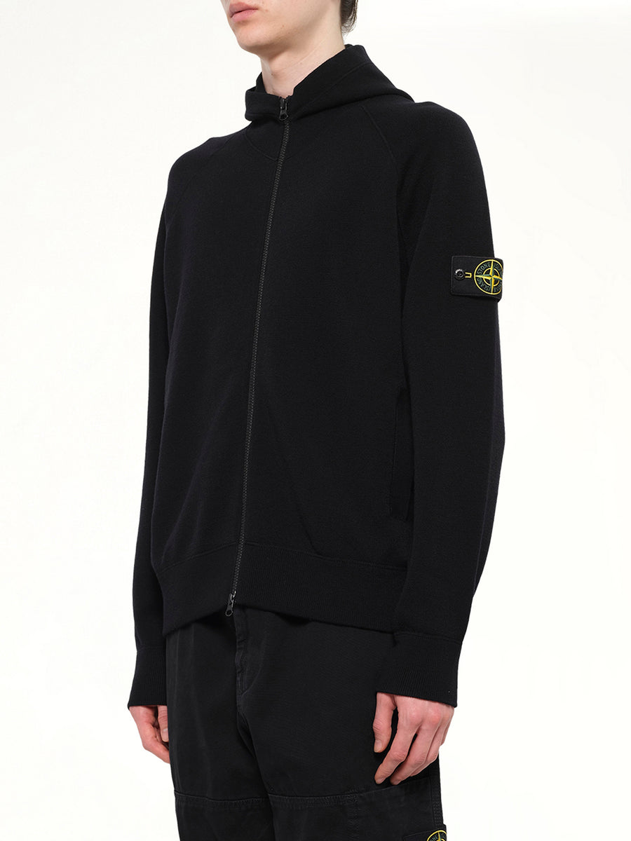 5100062 Wool Hoodie in Black