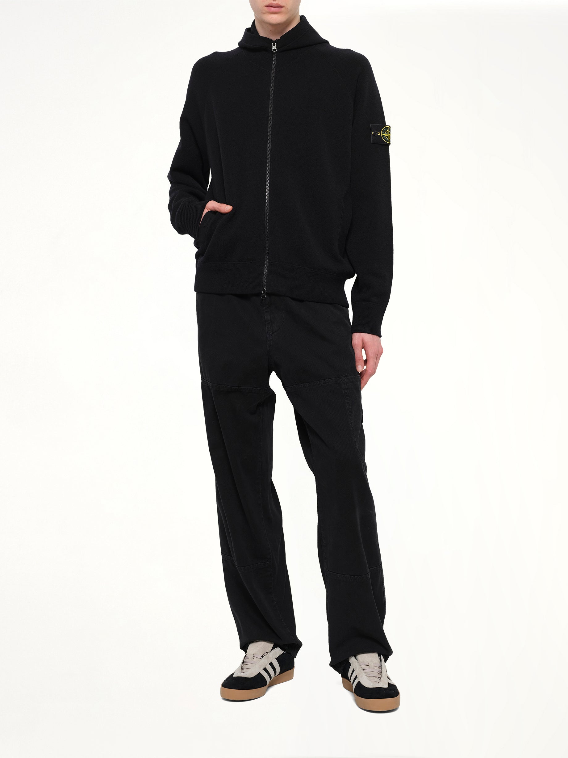 5100062 Wool Hoodie in Black