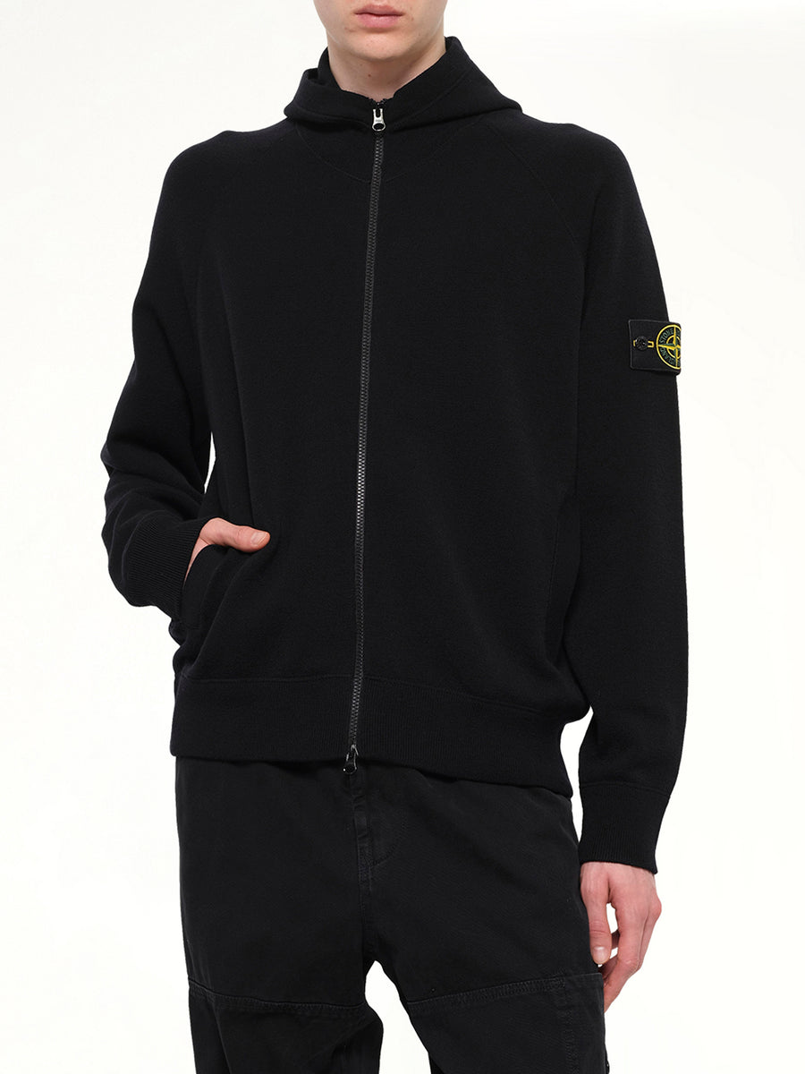 5100062 Wool Hoodie in Black