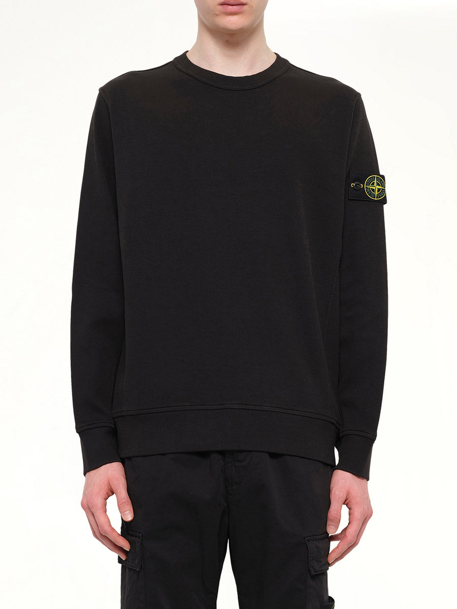 6100017 Organic Cotton Sweatshirt in Black