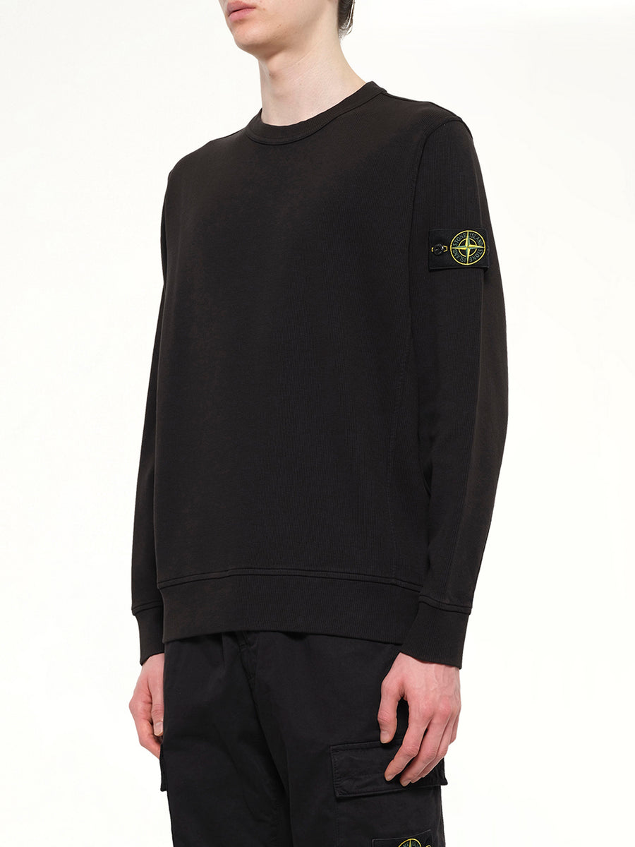6100017 Organic Cotton Sweatshirt in Black