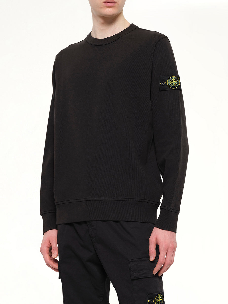 6100017 Organic Cotton Sweatshirt in Black