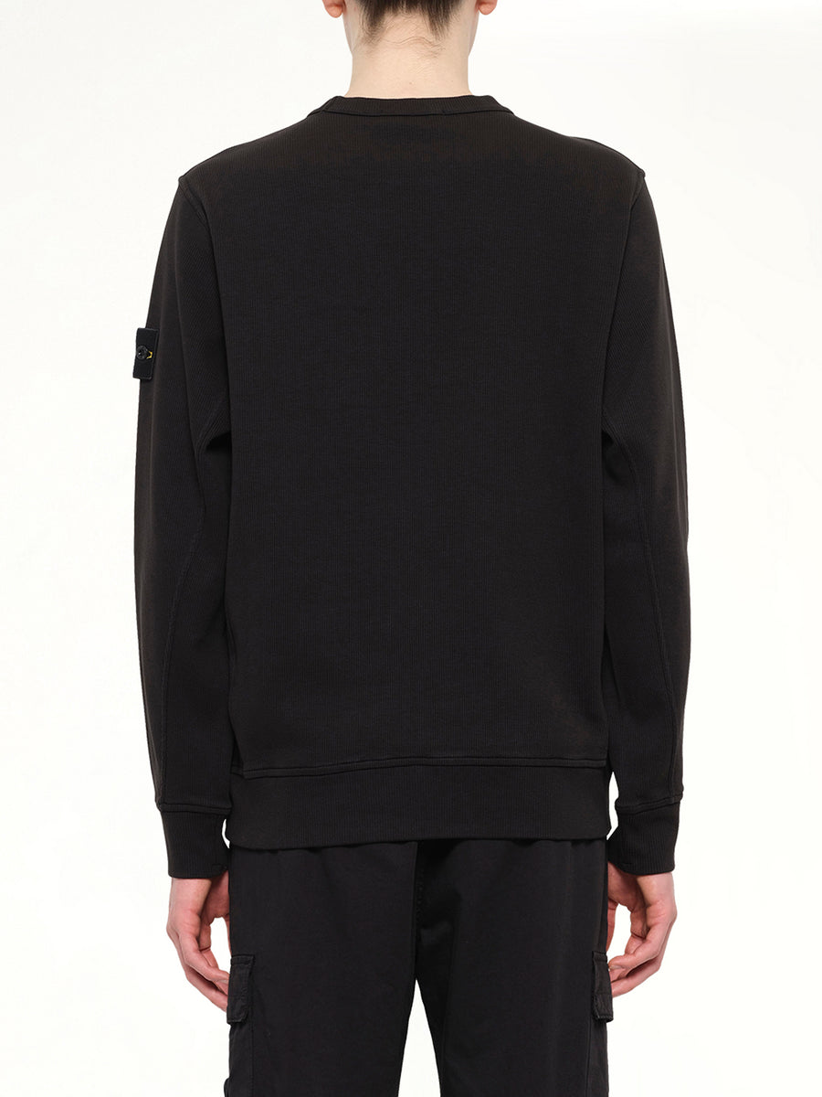 6100017 Organic Cotton Sweatshirt in Black