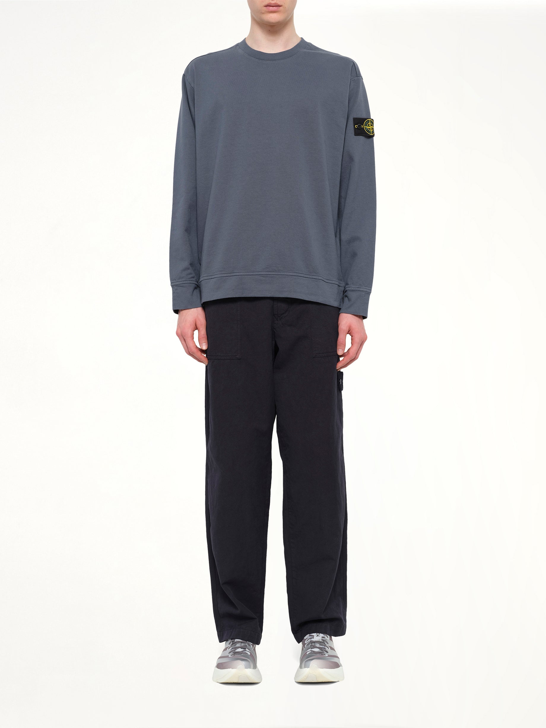 6100057 Cotton Sweatshirt in Slate Blue