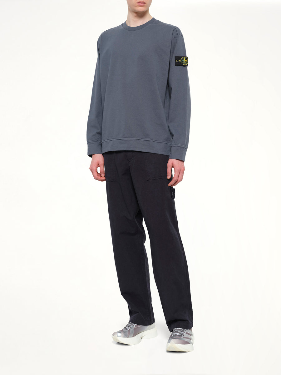 6100057 Cotton Sweatshirt in Slate Blue