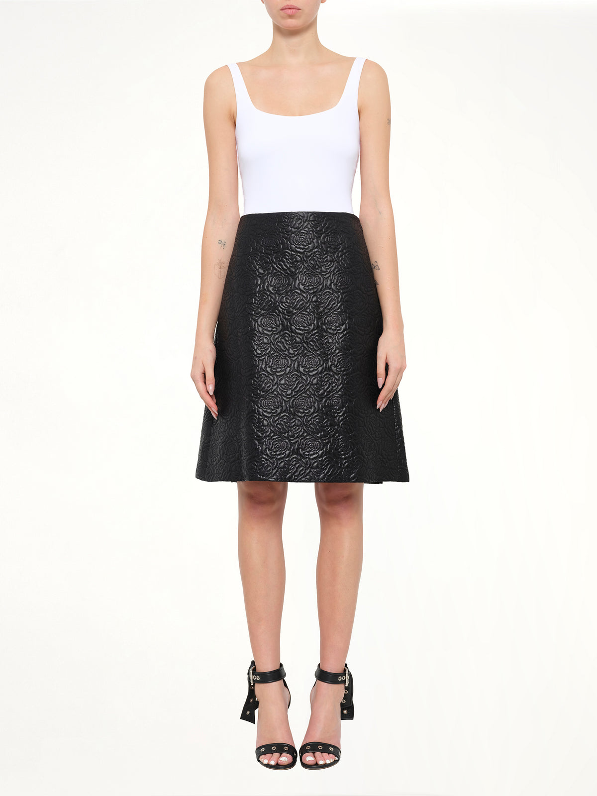 Alexander McQueen Roses Skirt in Black