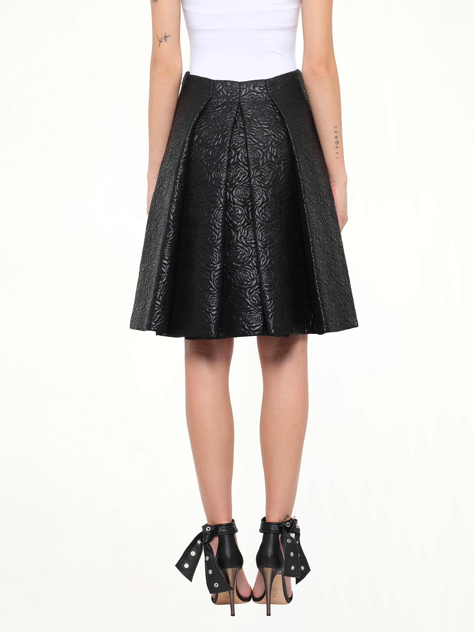 Alexander McQueen Roses Skirt in Black