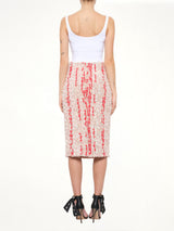 Alexander McQueen Petal Tweed Skirt in Mix