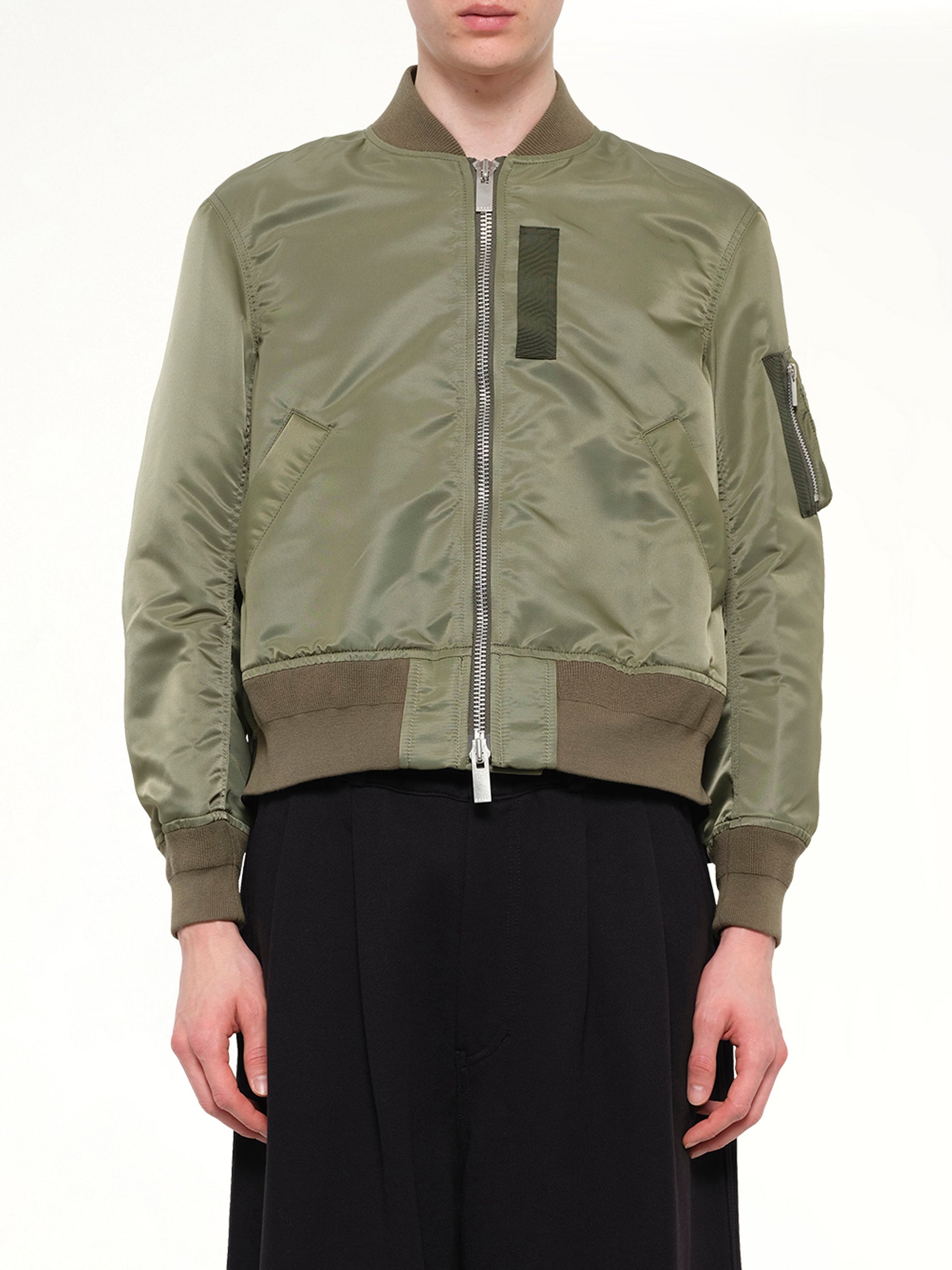 Classic Nylon Twill Blouson in Khaki
