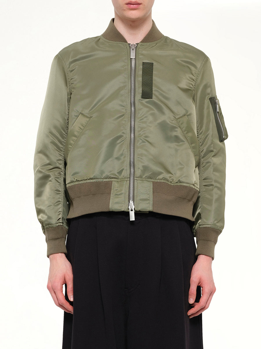 Classic Nylon Twill Blouson in Khaki