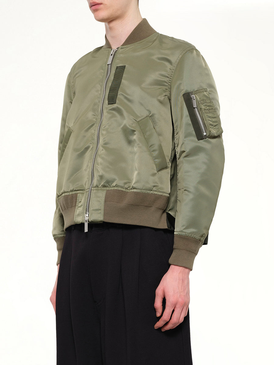 Classic Nylon Twill Blouson in Khaki