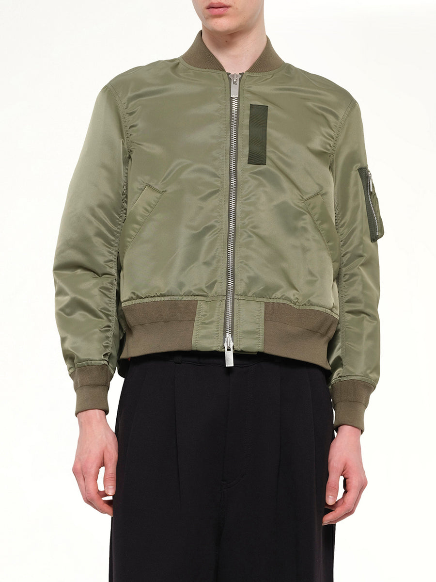 Classic Nylon Twill Blouson in Khaki